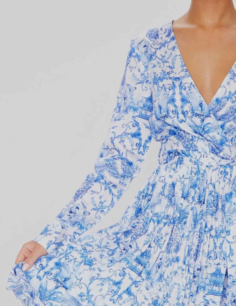 Rochie medie PRETTYLITTLETHING, albastru - 1 | YEO