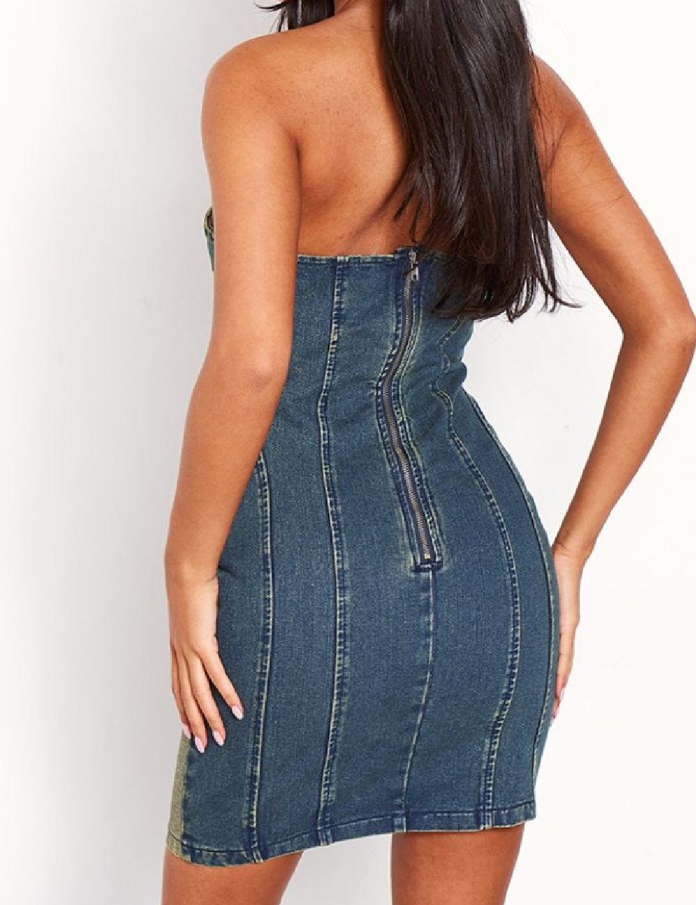 Rochie scurta PRETTYLITTLETHING, albastru - 1 | YEO