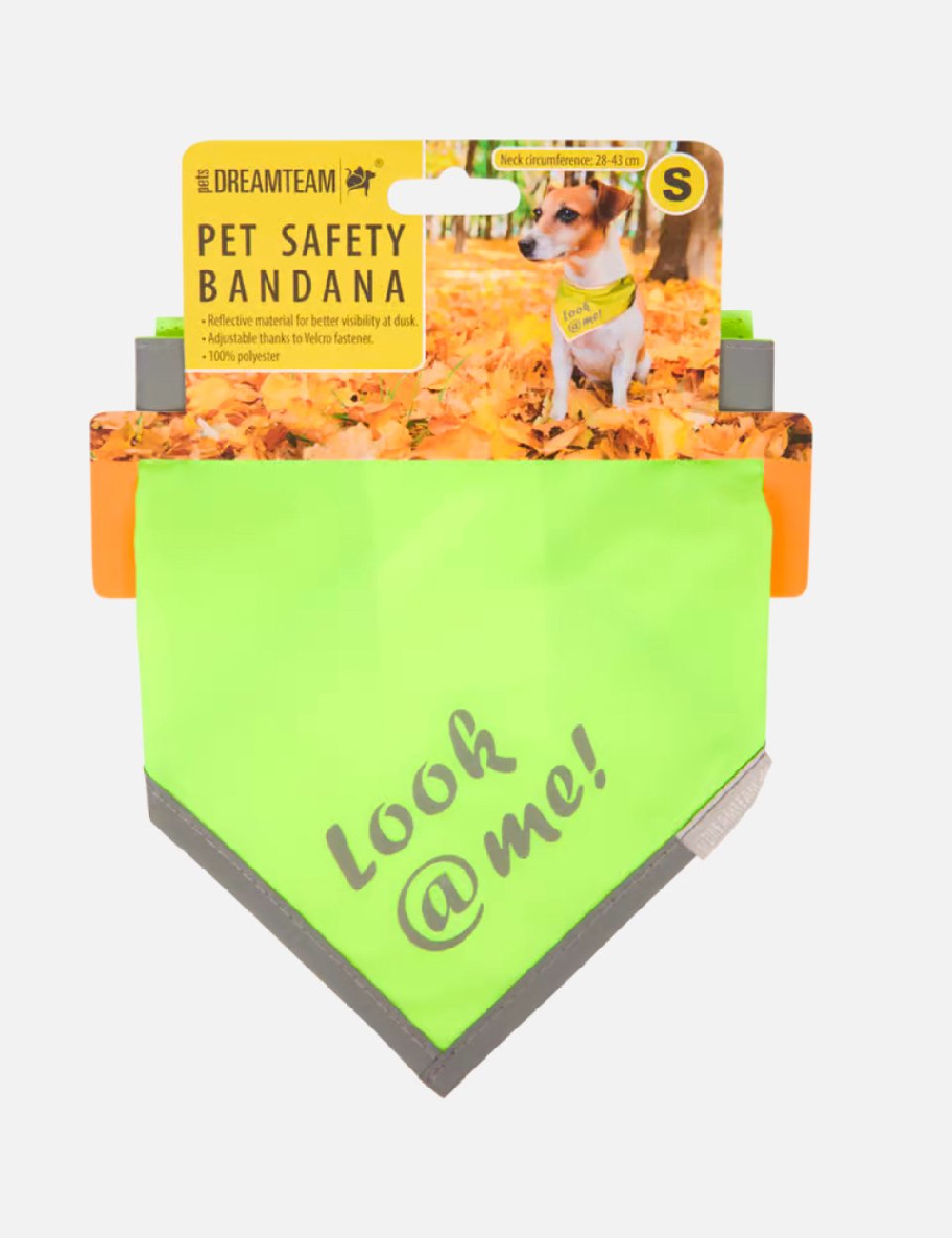 Bandana pentru caini Pets Dreamteam, verde neon