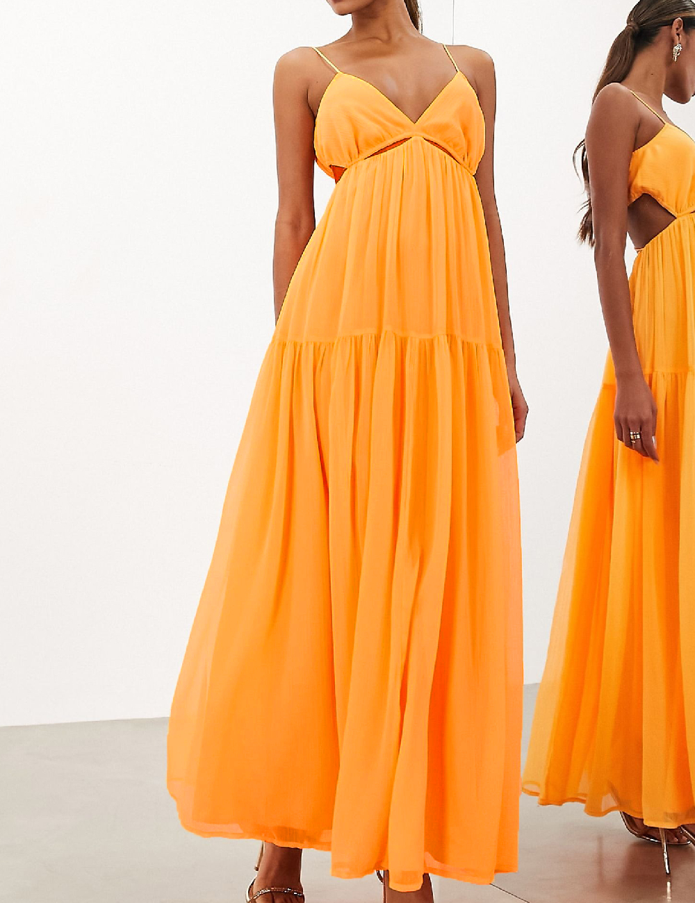 Rochie lunga ASOS, portocaliu