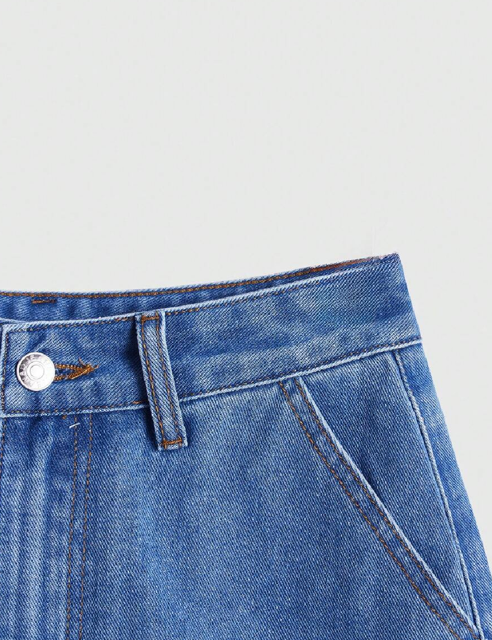 Pantaloni scurti Romwe, albastru - 1 | YEO