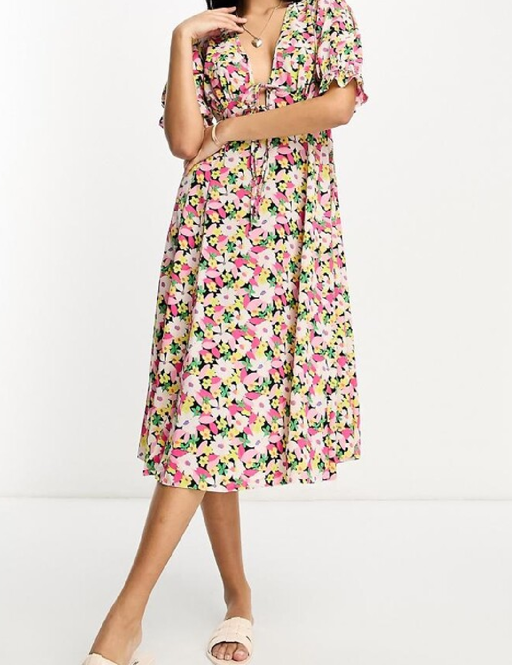 Rochie medie ASOS, floral print