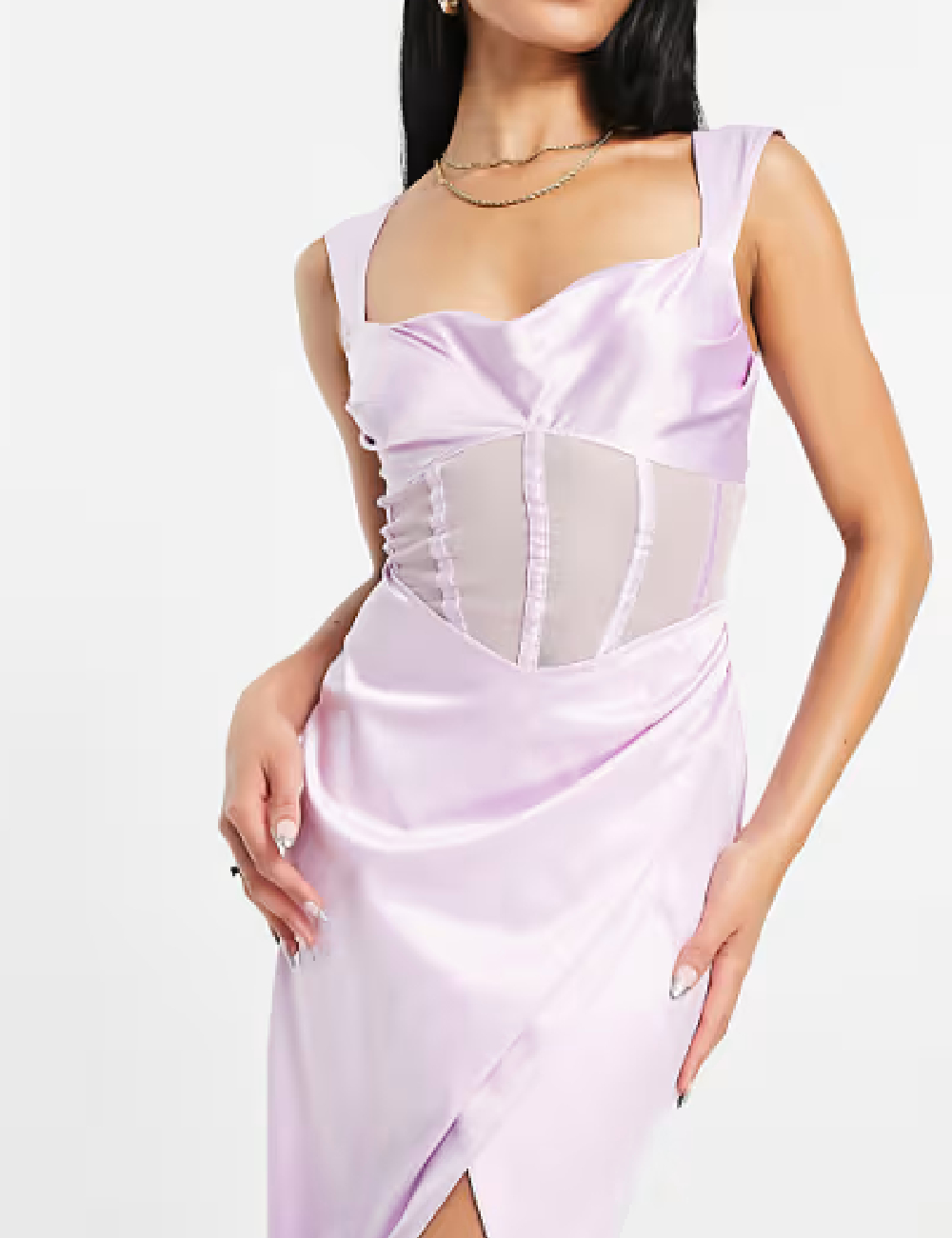 Rochie medie ASOS, roz - 1 | YEO