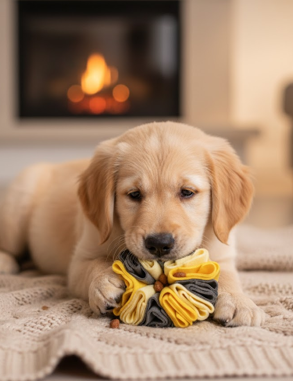 Minge olfactiva pentru caini Pets Dreamteam, galben/gri