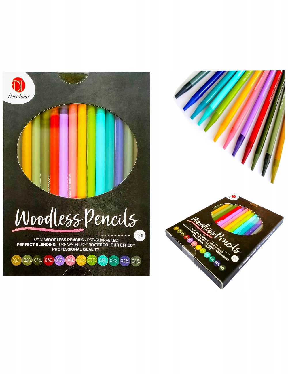 Set creioane acuarela Deco Time, mix culori