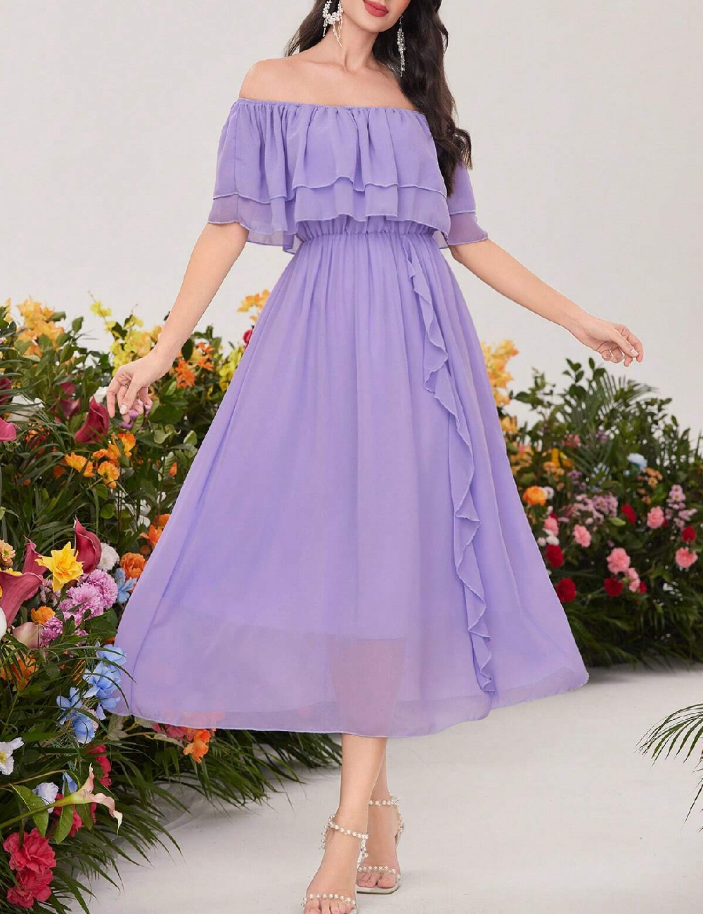 Rochie medie SHEIN, mov