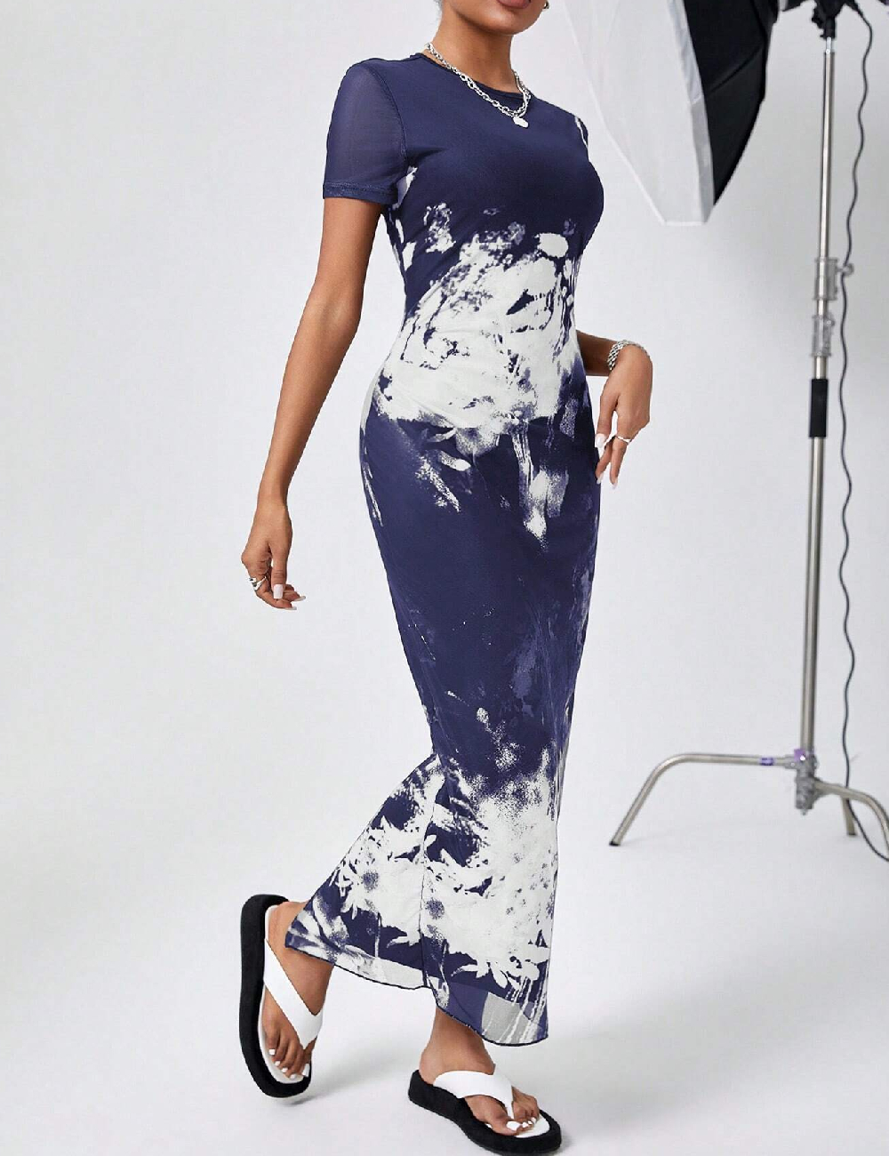 Rochie lunga SHEIN, albastru