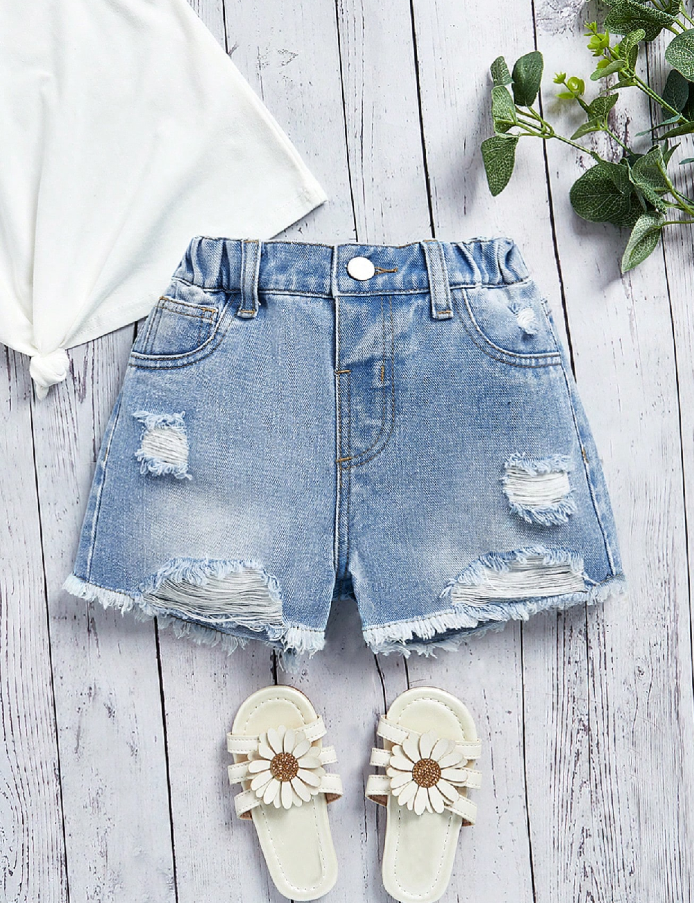 Pantaloni scurti Shein Kids, albastru