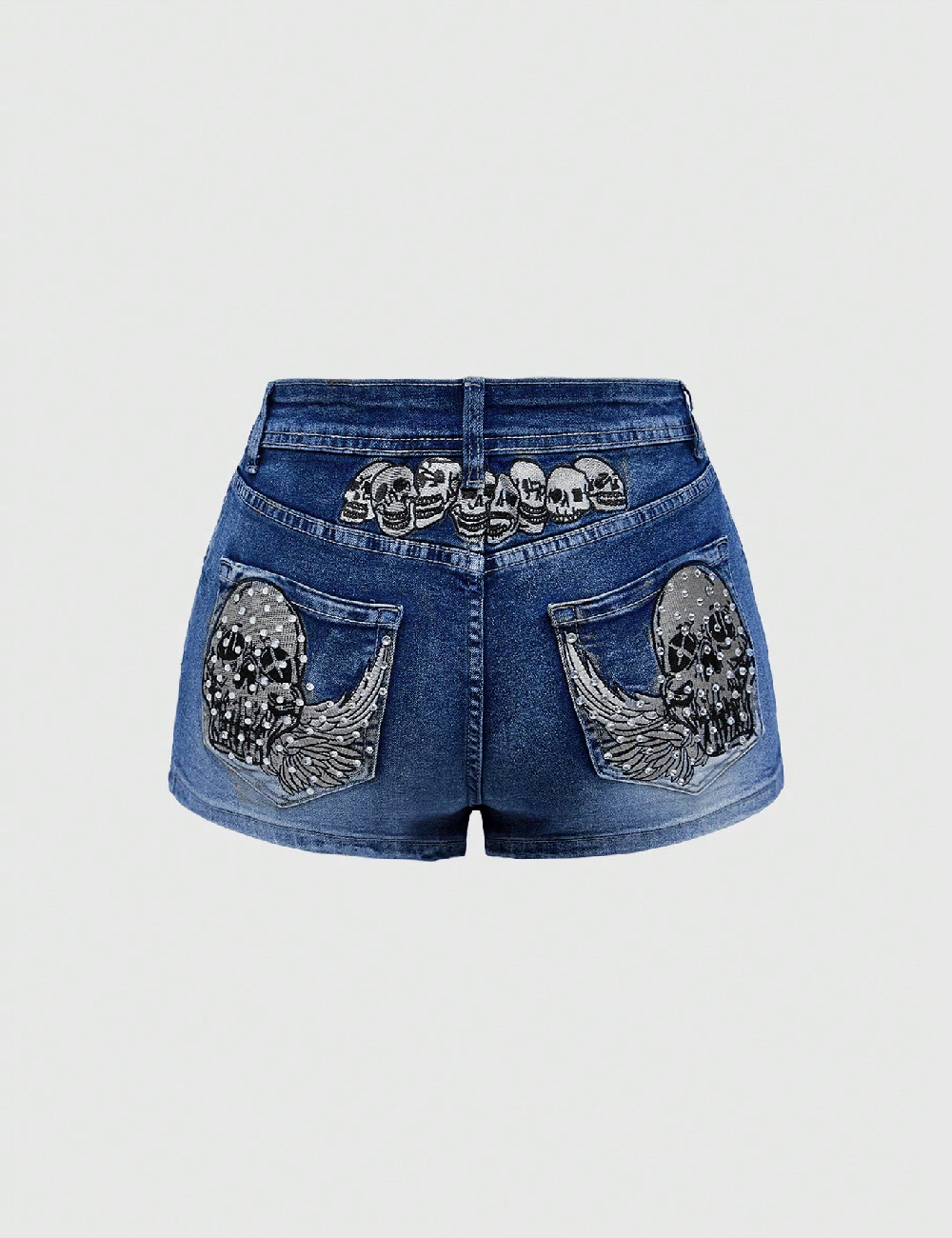 Pantaloni scurti Romwe, albastru - 1 | YEO