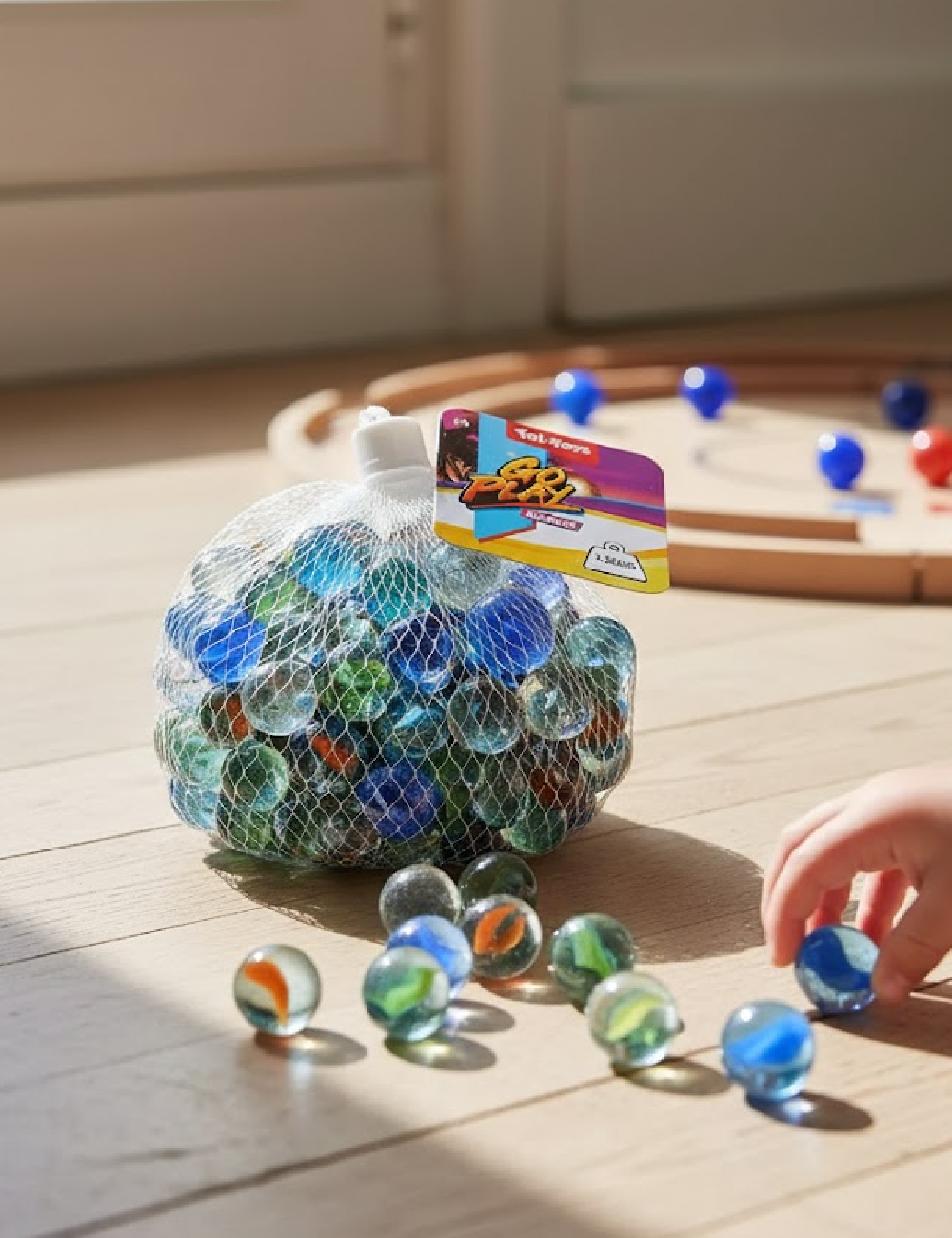 Set bile de sticla Toi-Toys, mix culori