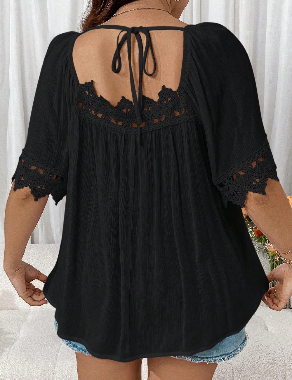 Bluza SHEIN CURVE, negru - 1 | YEO