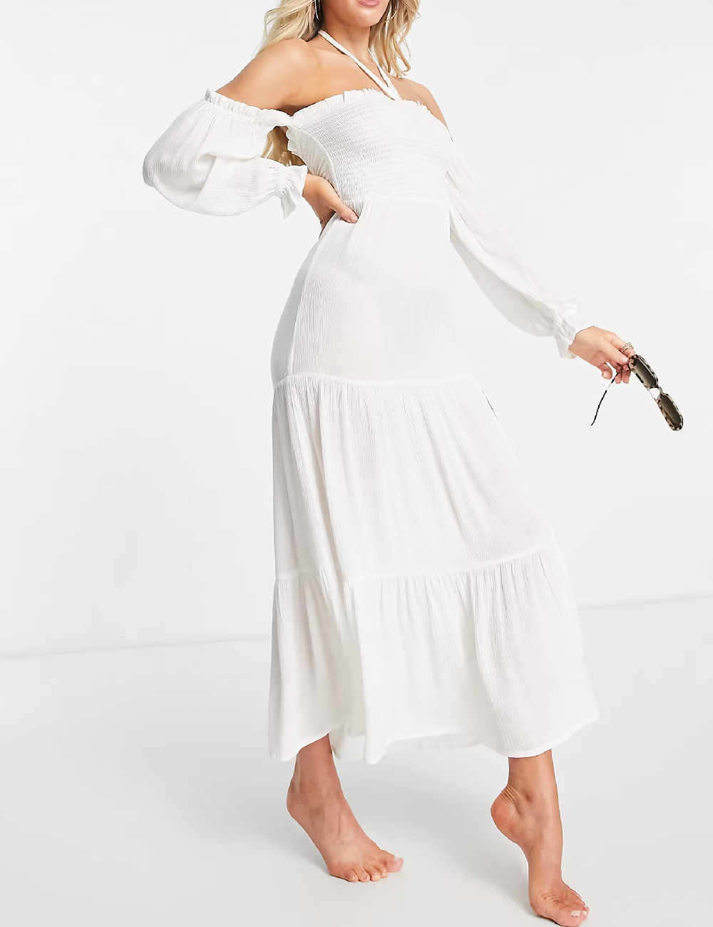 Rochie lunga ASOS, alb - 1 | YEO