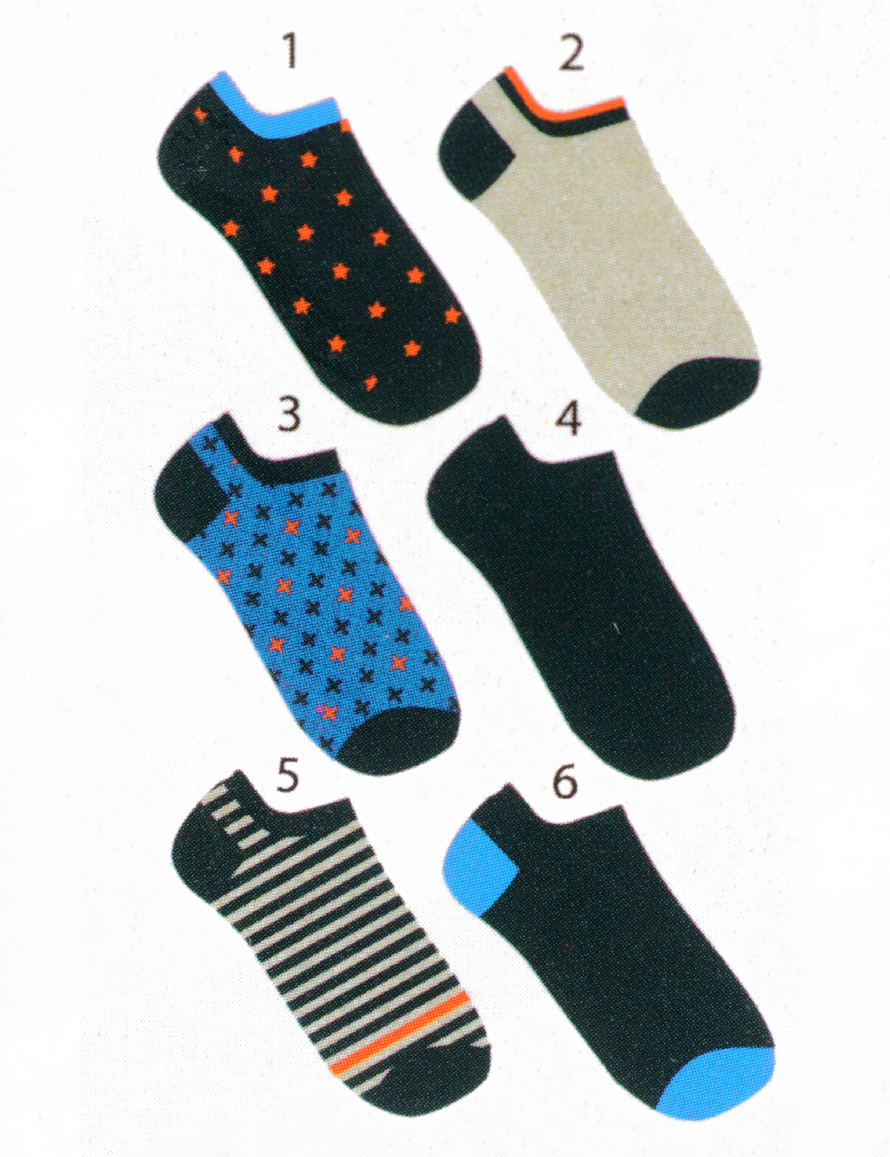 Set sosete 6 perechi Erve, mix culori