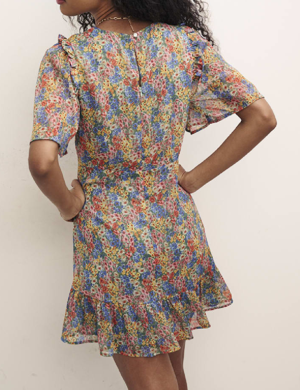 Rochie scurta Nobody s child, floral print - 1 | YEO