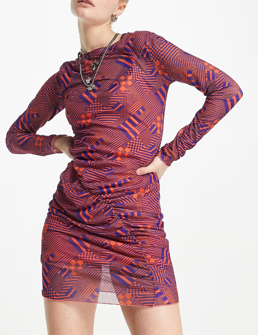 Rochie scurta Violet Romance, mix culori