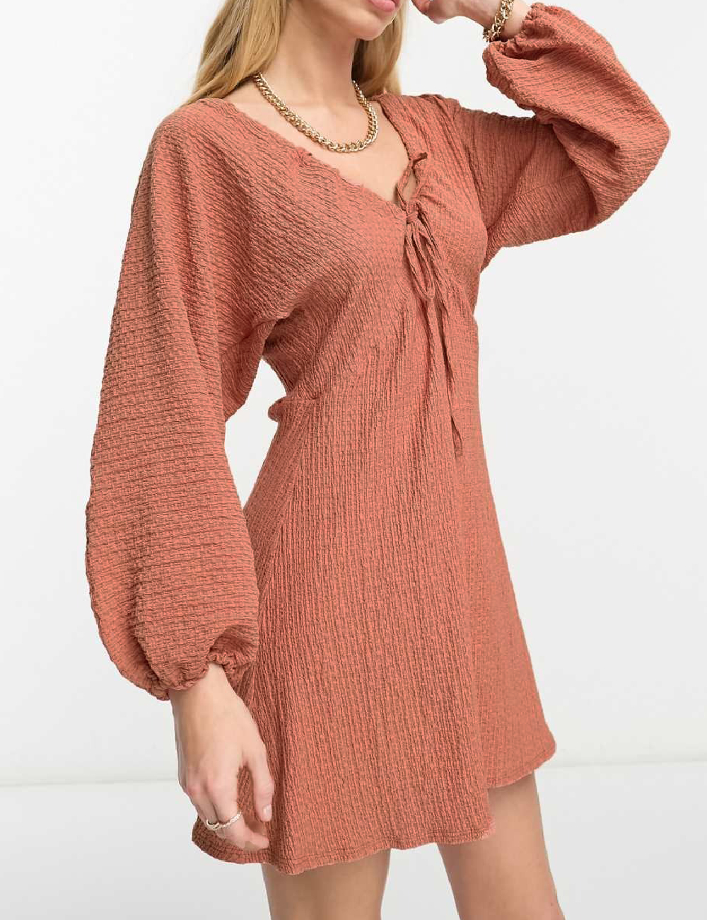 Rochie scurta ASOS, caramiziu - 1 | YEO