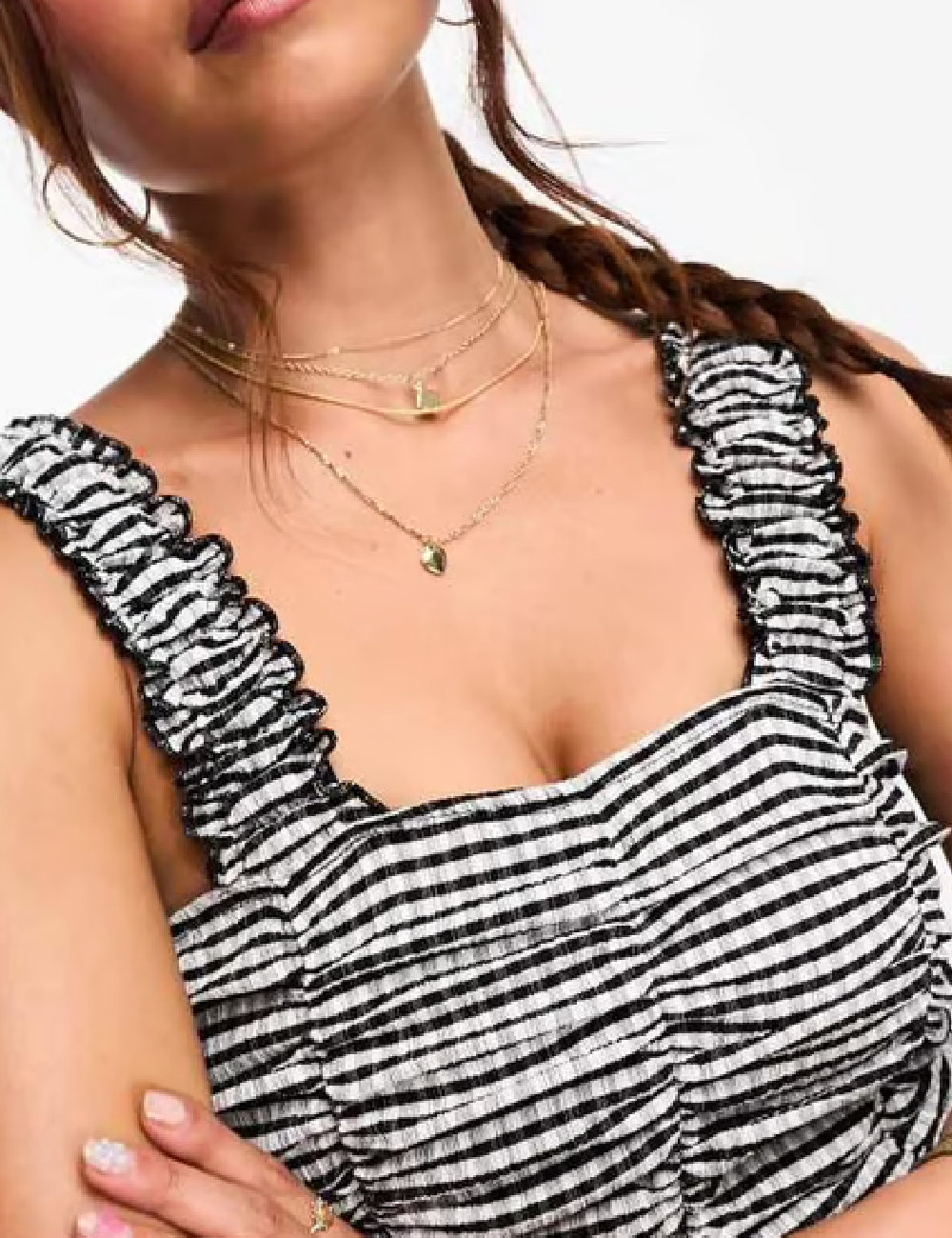 Rochie scurta ASOS, alb/negru - 1 | YEO