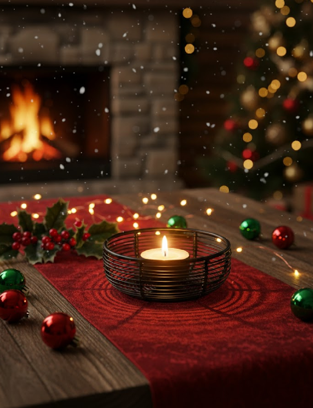 Suport lumanare Home Accents, negru