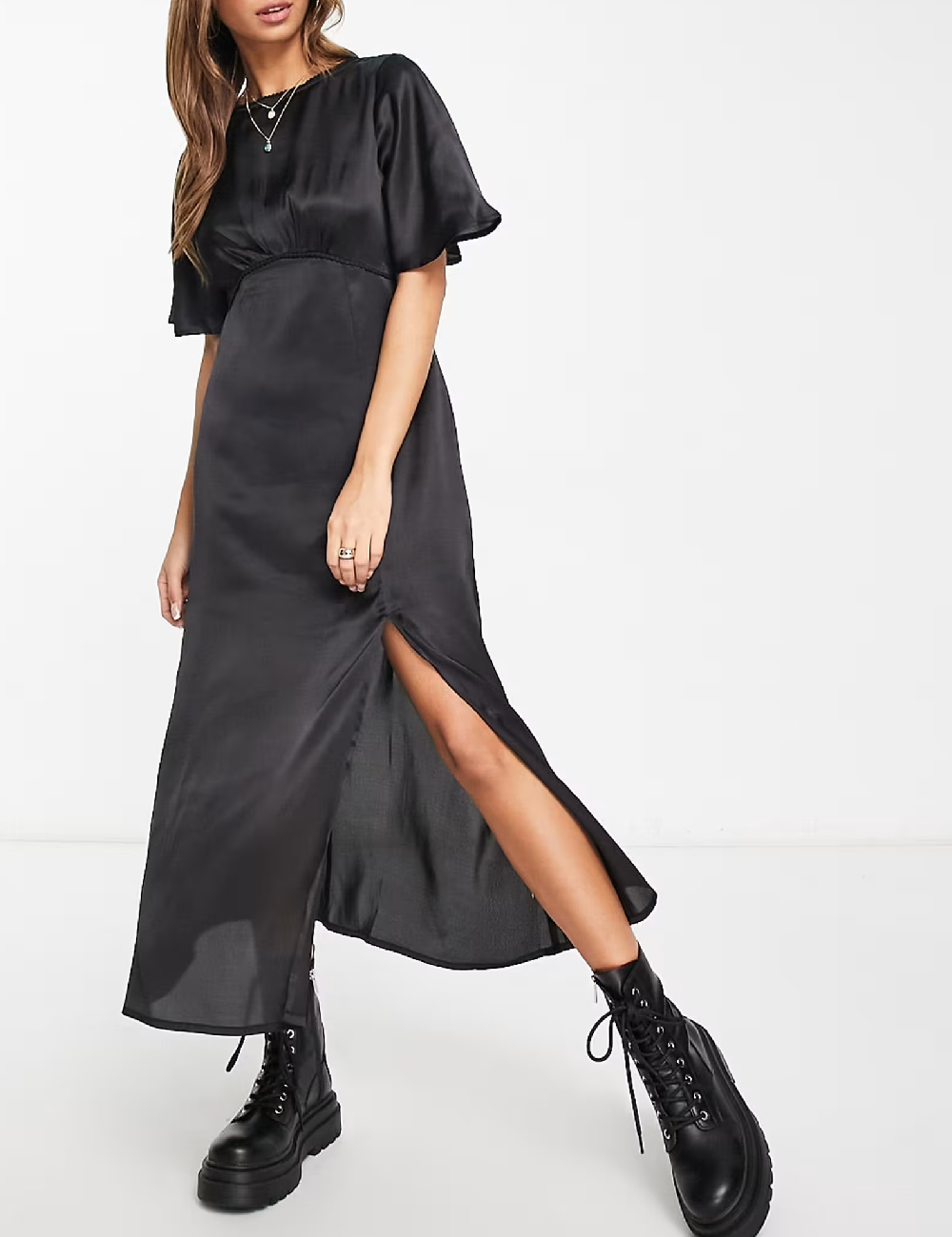 Rochie medie Influence, negru - 1 | YEO