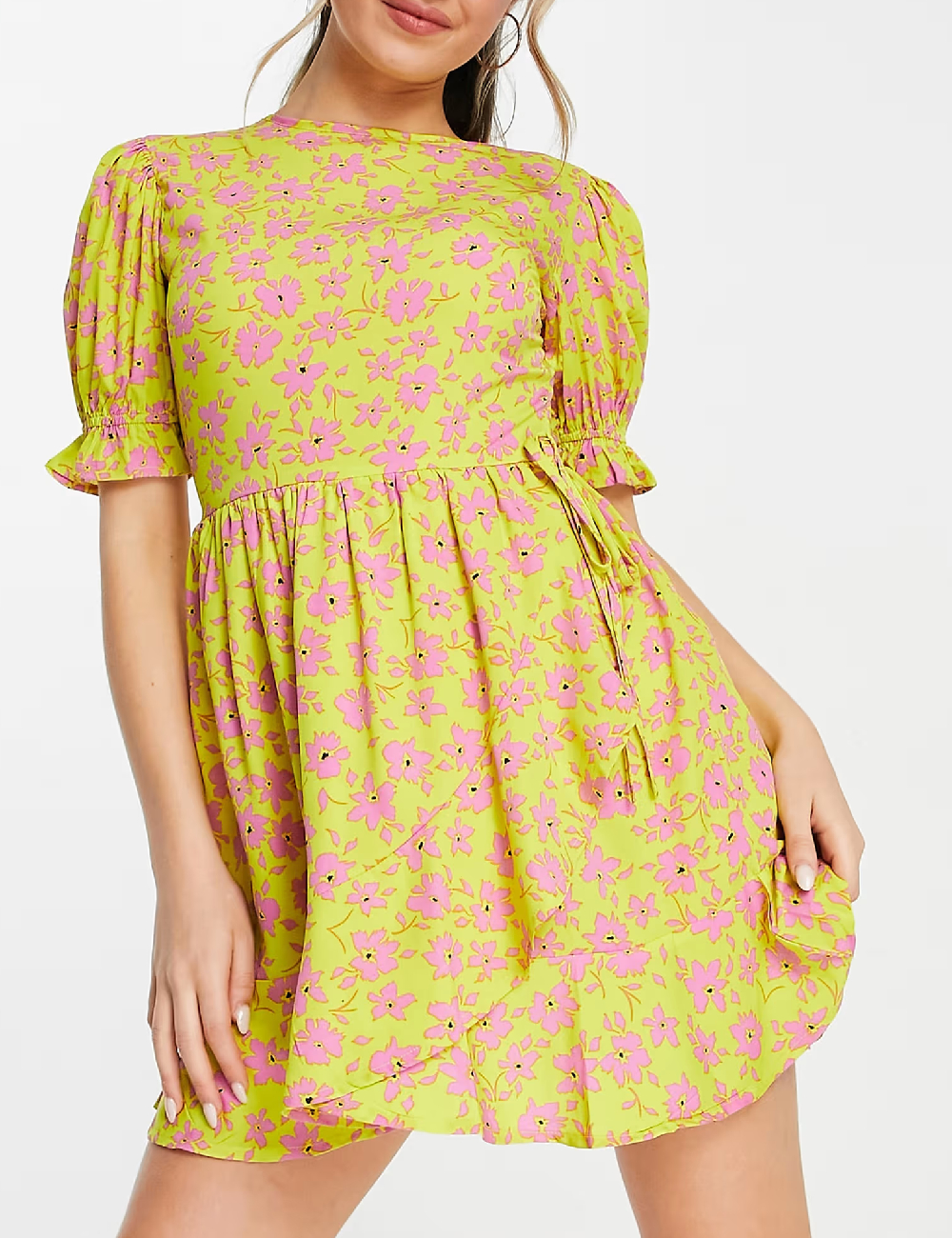 Rochie scurta Influence, galben
