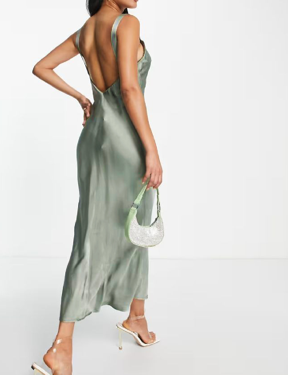 Rochie medie SNDYS, verde - 1 | YEO