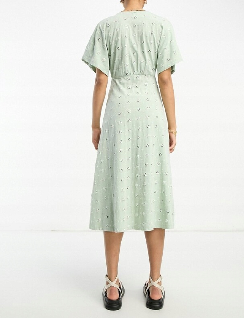 Rochie medie ASOS, verde - 1 | YEO