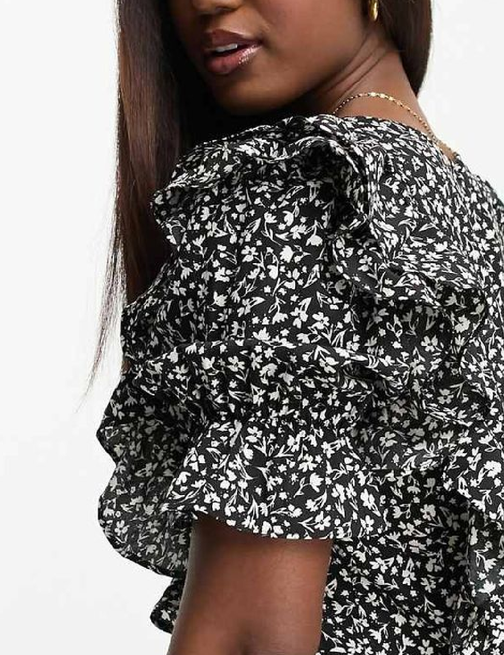 Rochie medie Monki, negru/alb - 1 | YEO
