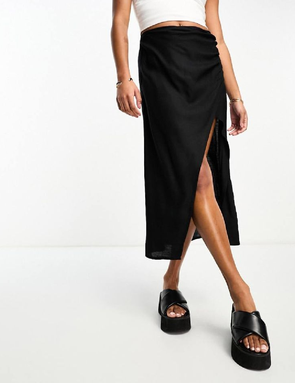 Fusta ASOS, negru - 1 | YEO