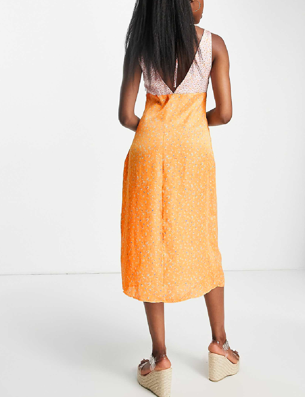 Rochie medie Stradivarius, portocaliu - 1 | YEO