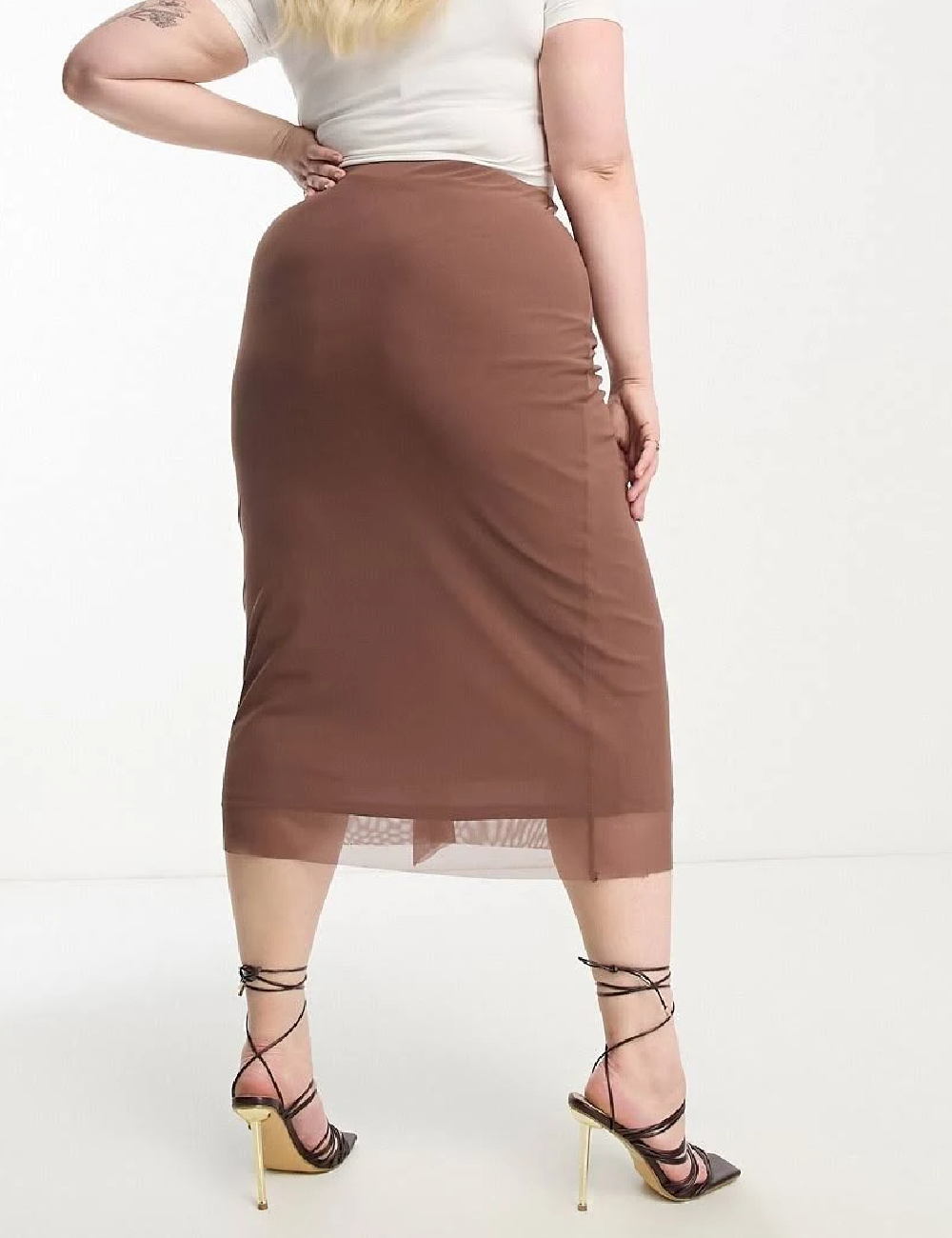 Fusta River Island Plus Size, maro - 1 | YEO