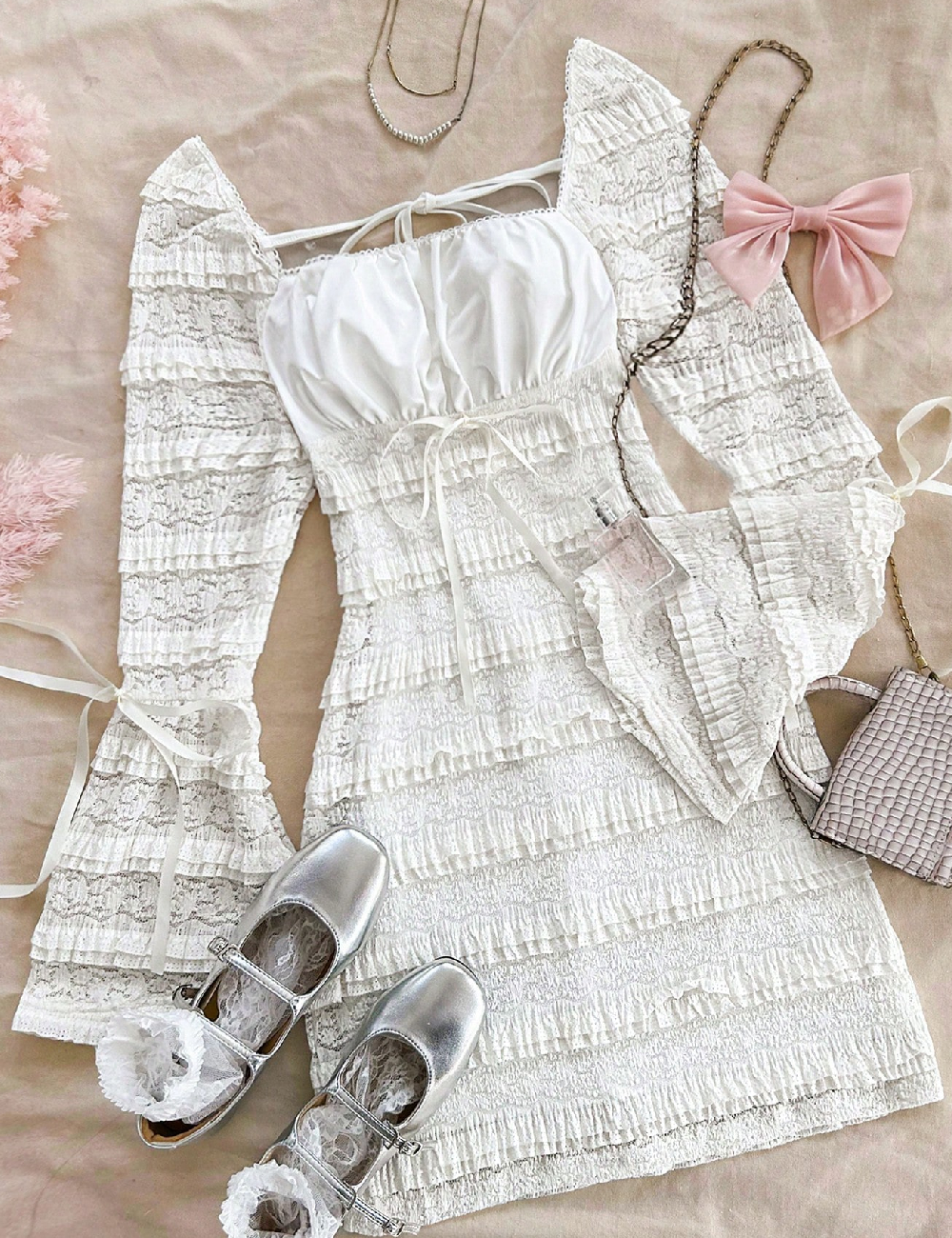 Rochie scurta SHEIN, alb