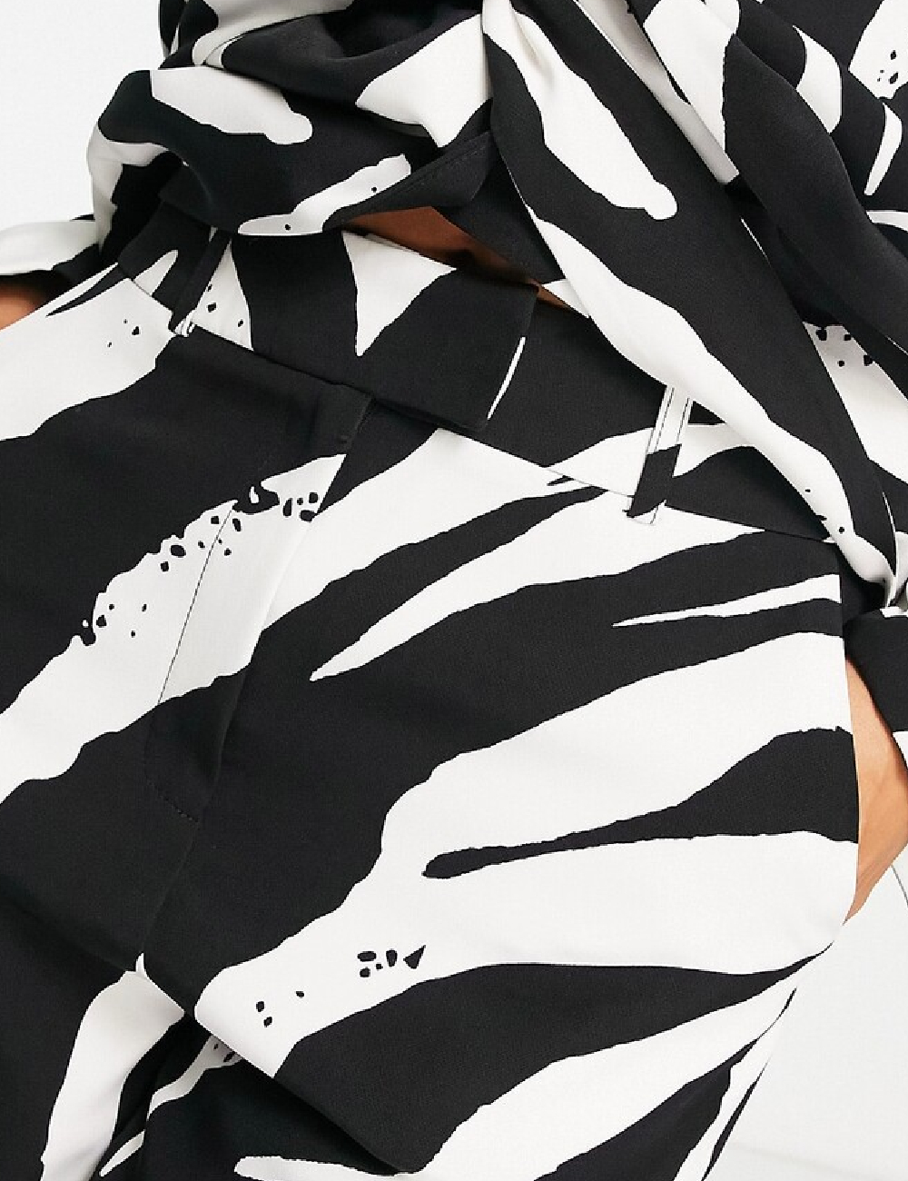 Pantaloni 4TH&Reckless, alb/negru - 1 | YEO