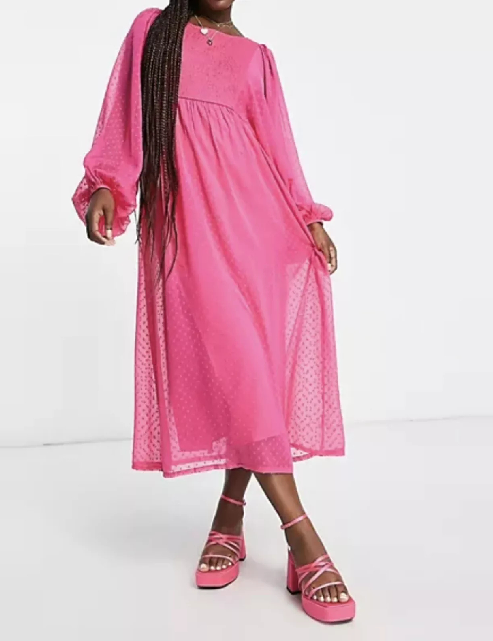 Rochie medie Miss Selfridge, roz