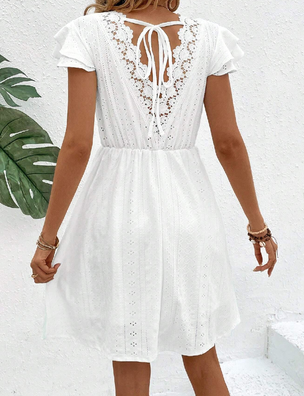 Rochie scurta SHEIN, alb - 1 | YEO