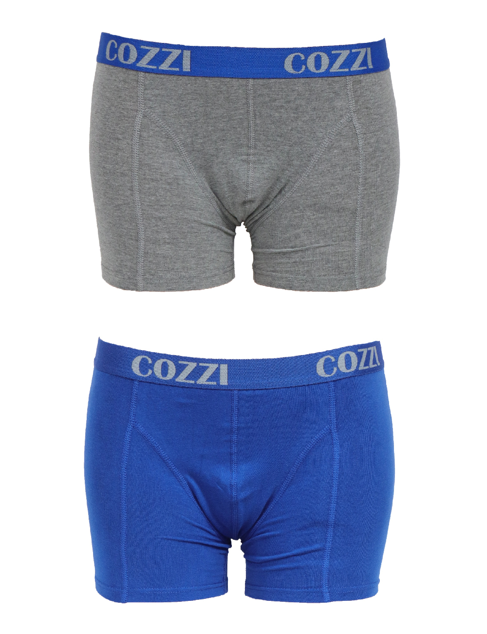Set Boxeri 2 perechi Cozzi, albastru/gri