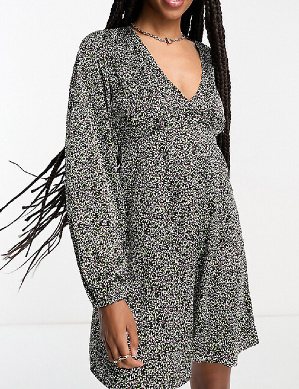 Rochie scurta Violet Romance, floral print - 1 | YEO