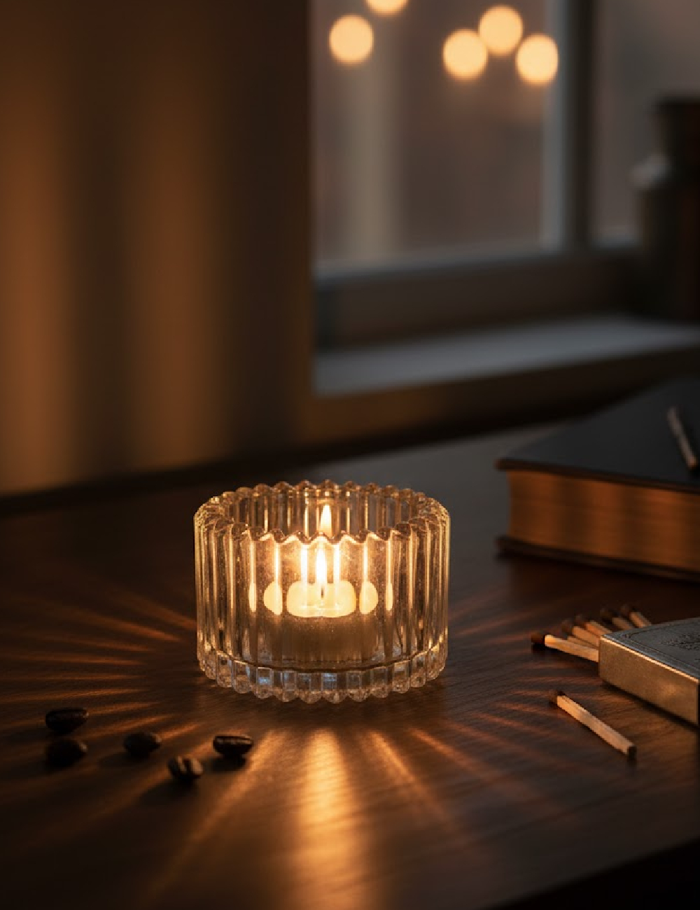 Suport lumanare Home Accents, transparent