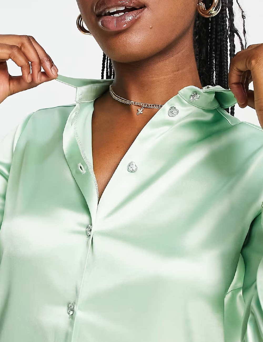 Camasa Miss Selfridge, verde - 1 | YEO