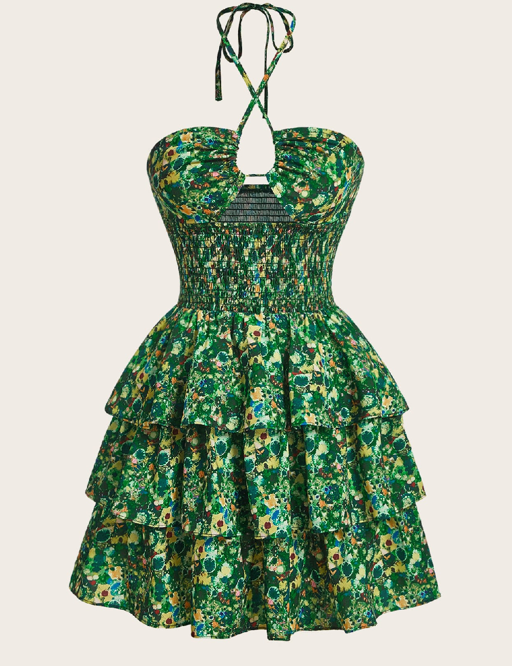 Rochie scurta SHEIN, verde