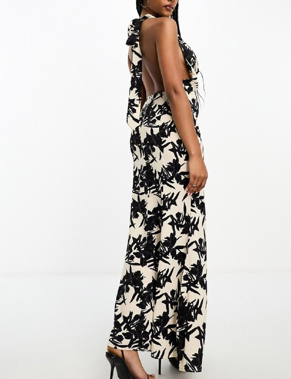 Rochie lunga IN THE STYLE, crem/negru - 1 | YEO