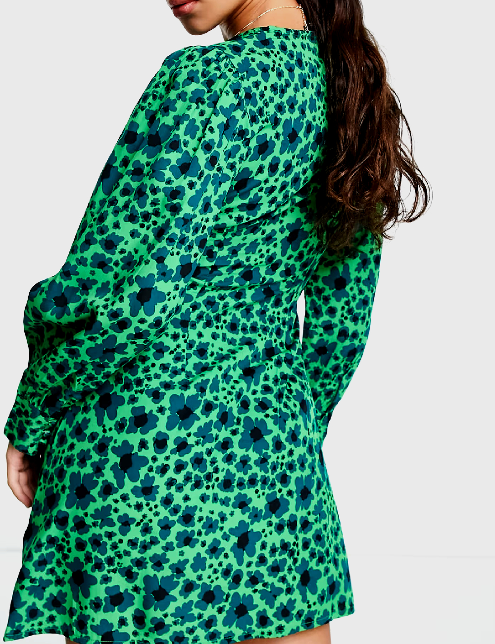 Rochie scurta Wednesday sgirl, verde - 1 | YEO
