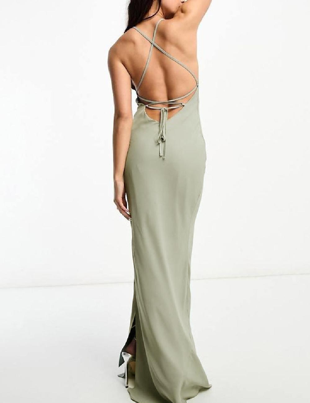 Rochie lunga ASOS, verde - 1 | YEO