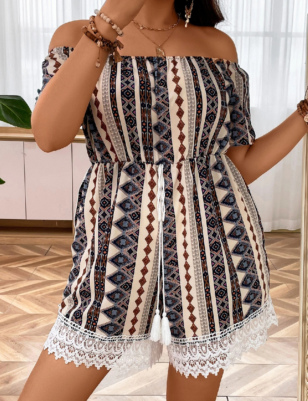 Salopeta SHEIN CURVE, mix culori