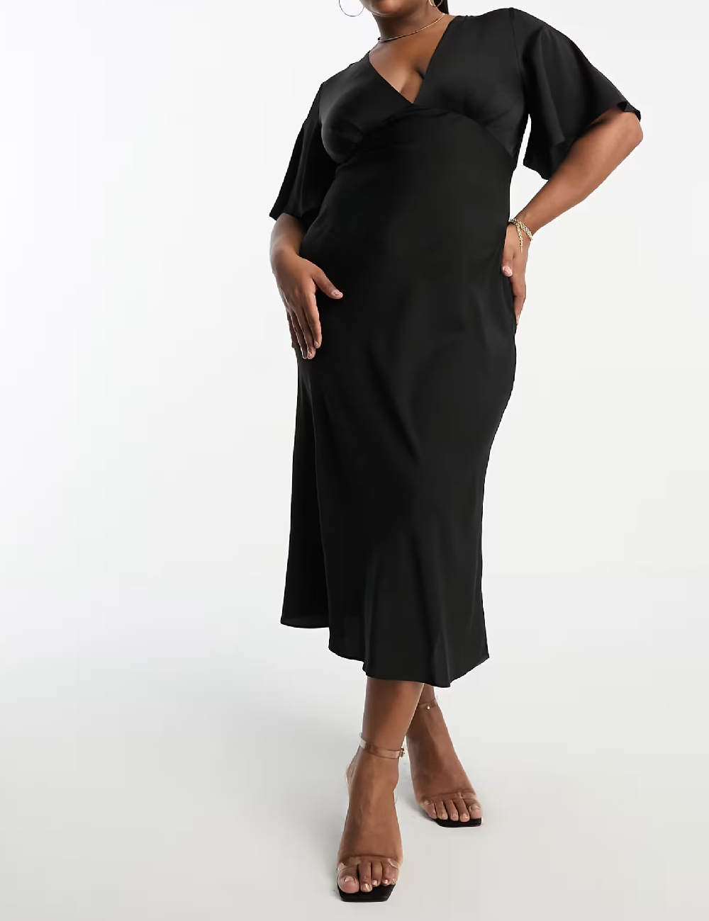 Rochie lunga ASOS Curve, negru