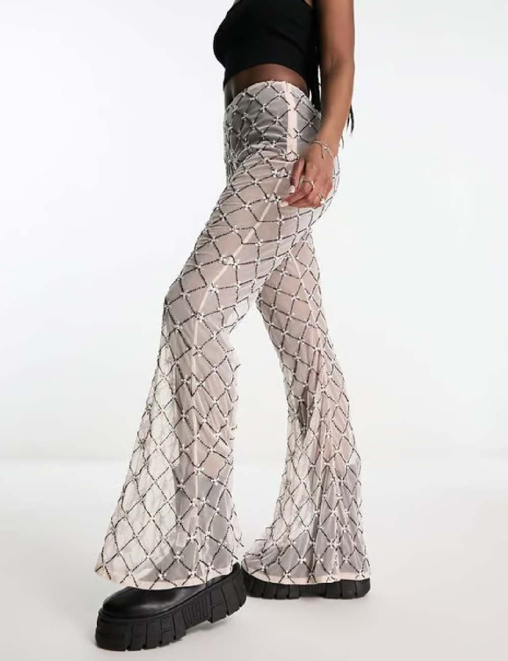 Pantaloni ASOS, crem - 1 | YEO