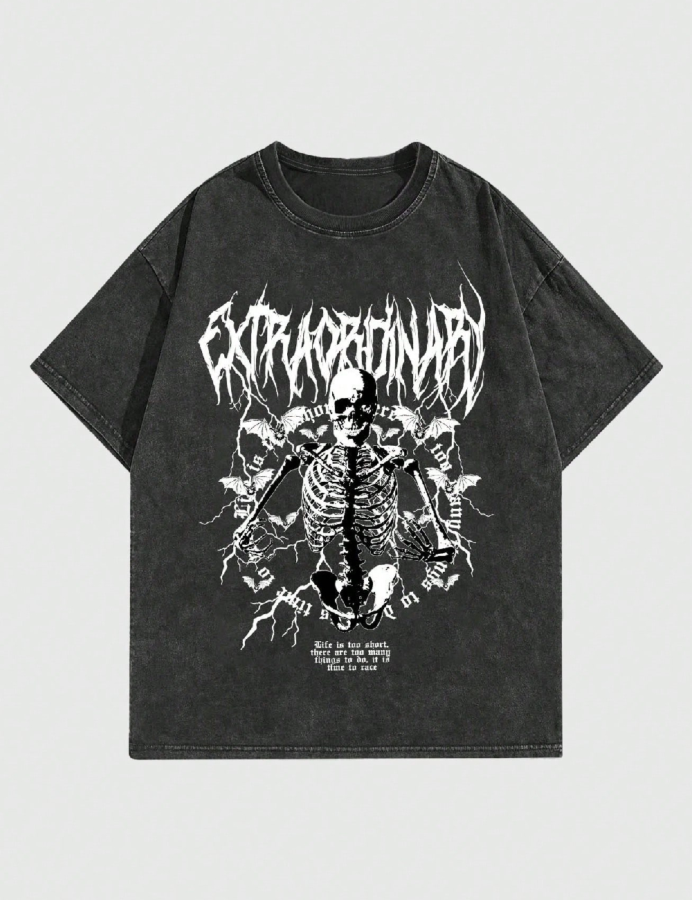 Tricou Romwe, gri