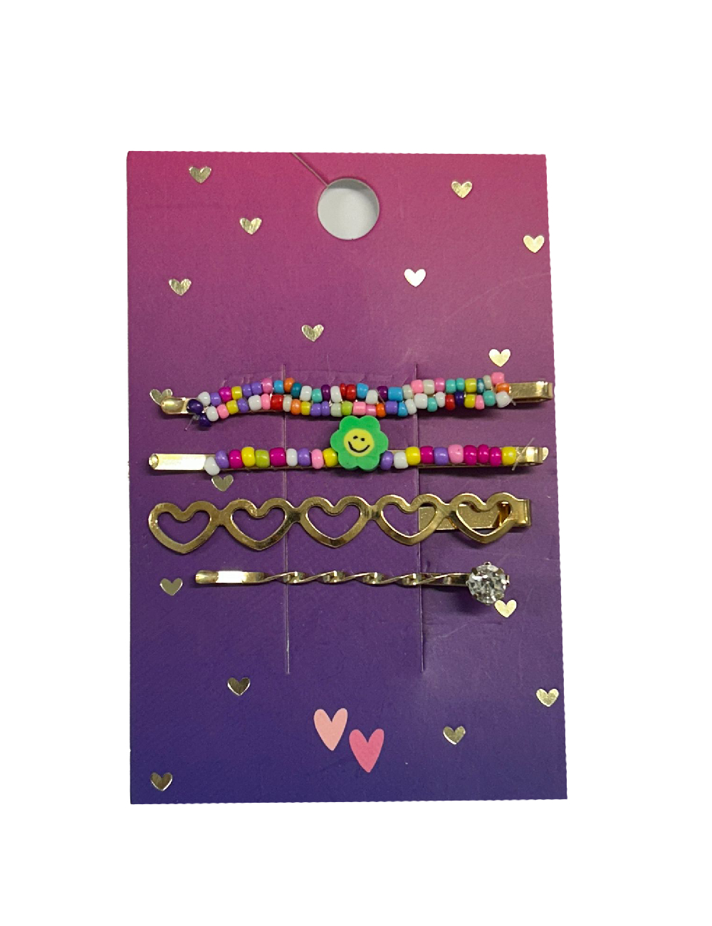 Set agrafe de par 4 bucati ACTION, mix culori