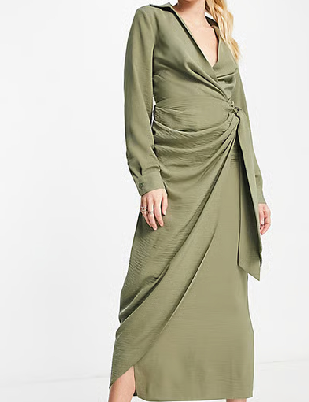 Rochie lunga ASOS, verde - 1 | YEO