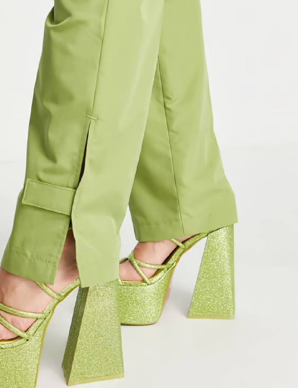 Pantaloni COLLUSION, verde - 1 | YEO