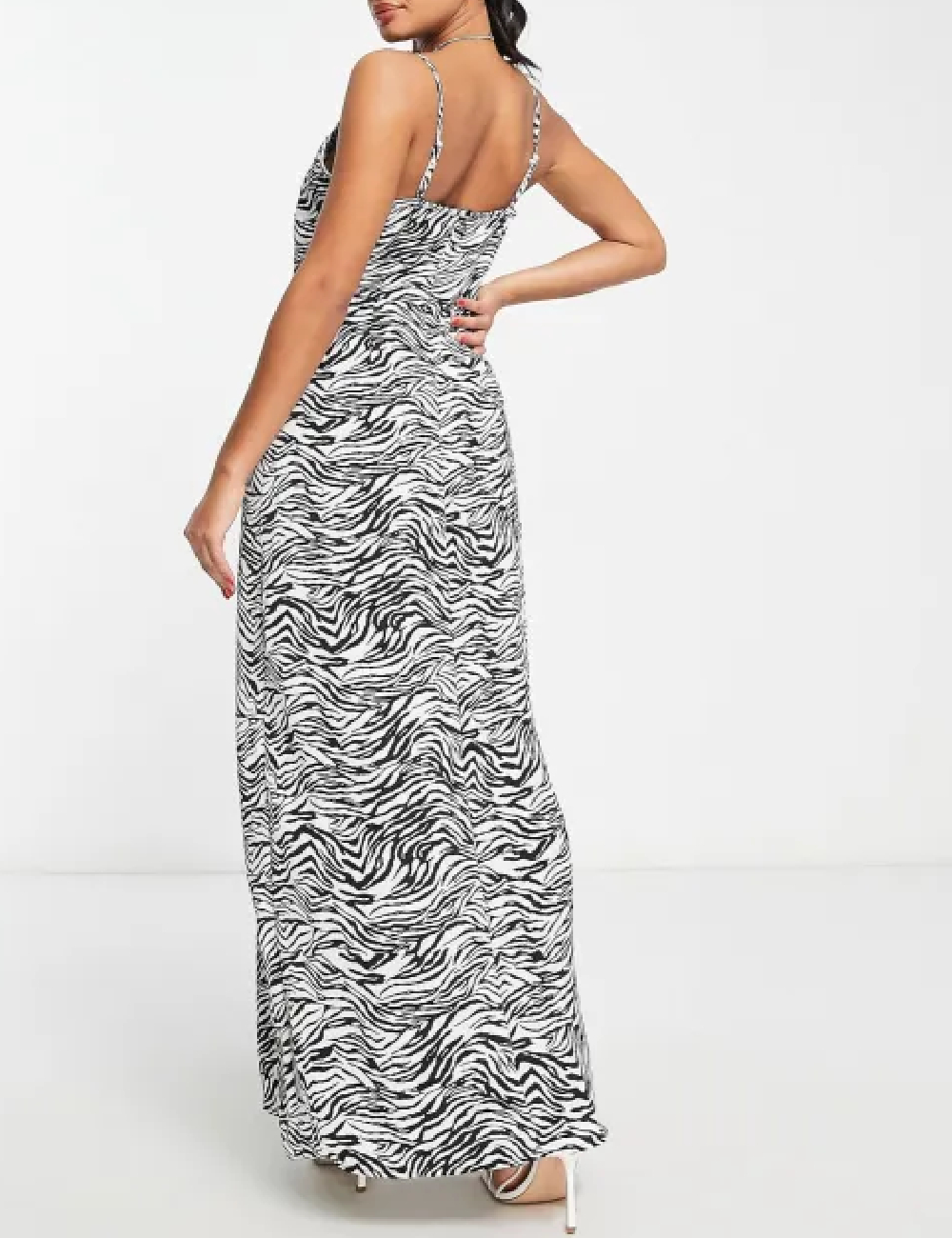 Rochie lunga IN THE STYLE, alb/negru - 1 | YEO